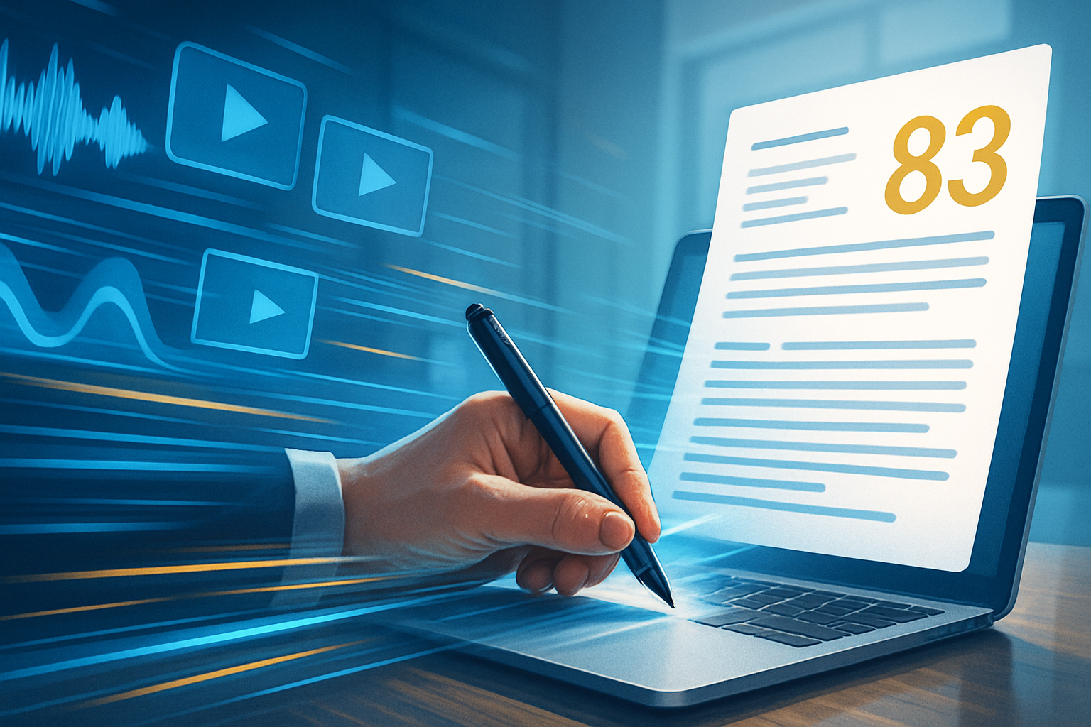 ハチサン サービスイメージ - AIとプロライターによる記事制作フロー